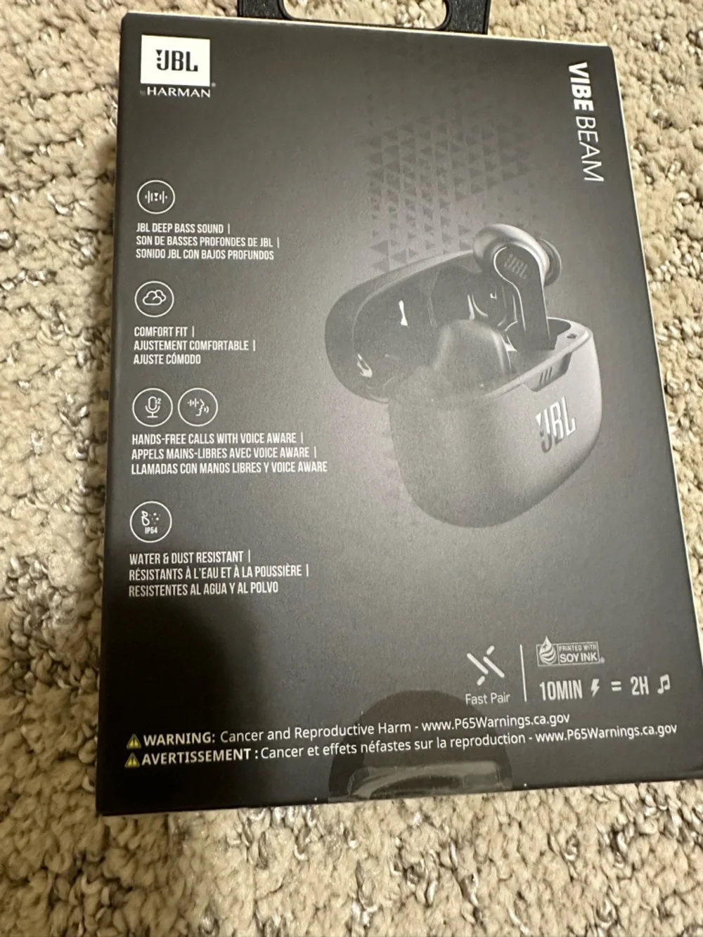 JBL Vibe Beam True Wireless Earbuds - Black
